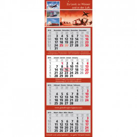 Wandkalender Classic - 4 maandblokken - met dagschuiver en ophangoog