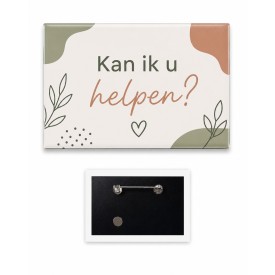 51x76mm button met speld-Zilver