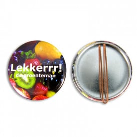 Button met clip 56 mm-Zilver, #c4c4c4-1 kleur