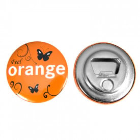 Flesopener & magneet button-Zilver, #c4c4c4-1 kleur