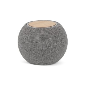 Luidspreker - 5W - gerecycled kunststof en bamboe - bluetooth - met draadloze oplader