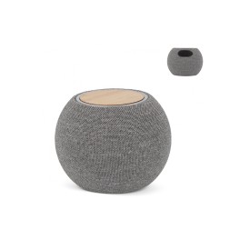 Luidspreker - 5W - gerecycled kunststof en bamboe - bluetooth - met draadloze oplader