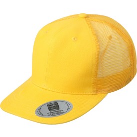 Peak cap - polyester - 6 panelen - platte klep - click en snap sluiting
