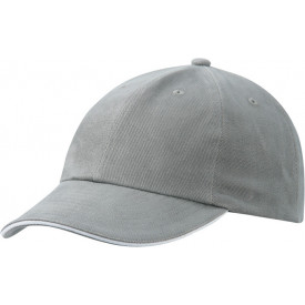 6 Panel Raver Sandwich Cap-Donkergrijs/wit
