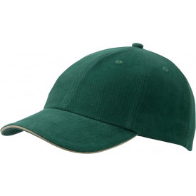 6 Panel Raver Sandwich Cap-Donkergroen/beige