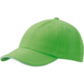 6 Panel Raver Sandwich Cap-Lime/wit