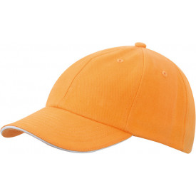 6 Panel Raver Sandwich Cap-Oranje/wit