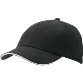 6 Panel Raver Sandwich Cap-Zwart/wit