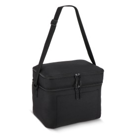 600D gerecycled PET koeltas met twee vakken 30 x 20 x 25 cm 15 L-Zwart