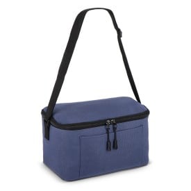 600D gerecycled PET koeltas voor 6 blikjes 25 x 14.5 x 15.5 cm 5 L