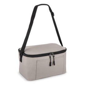 600D gerecycled PET koeltas voor 6 blikjes 25 x 14.5 x 15.5 cm 5 L-Grijs
