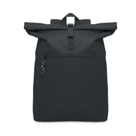 600D polyester rolltop rugzak-Zwart