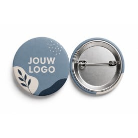 Matte button met speld - 75 mm - extra groot formaat