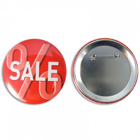 Button met speld 75 mm-Zilver, #c4c4c4-1 kleur