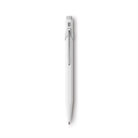 Caran d'Ache 849 balpen - metaal - blauwe inkt - push knop