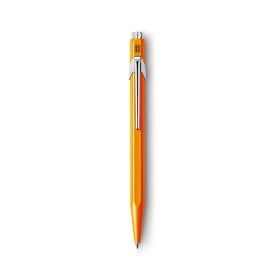 Caran d'Ache 849 balpen - metaal - blauwe inkt - push knop