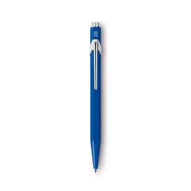 Caran d'Ache 849 balpen - metaal - blauwe inkt - push knop