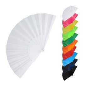 Waaier van kunststof & polyester - lichte ventilatie - felle kleuren