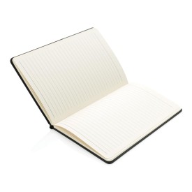 Notitieboek - A5 - PU - 80 vellen - gelinieerd - opbergvakken - hardcover