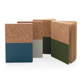 Notitieboek - A5 - kurk en kraftpapier - 80 vellen - gelinieerd - softcover