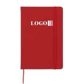 Flow notitieboek - A5 - PU - 96 vellen - gelinieerd - bijpassende elastische band en lint