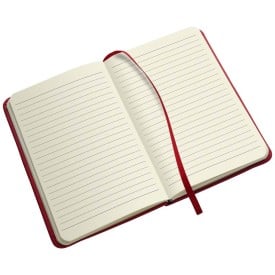 Eva notitieboek - A5 - PU - 96 vellen - gelinieerd - elastieksluiting en lint