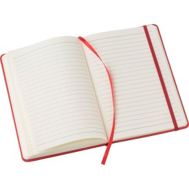 Eva notitieboek - A5 - PU - 96 vellen - gelinieerd - elastieksluiting en lint