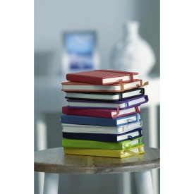 Dita notitieboek - A6 - PU - 96 vellen - gelinieerd - elastieksluiting en lint