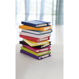 Dita notitieboek - A6 - PU - 96 vellen - gelinieerd - elastieksluiting en lint