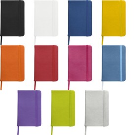 Dita notitieboek - A6 - PU - 96 vellen - gelinieerd - elastieksluiting en lint