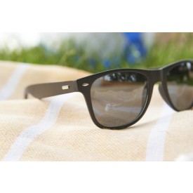 Jaxon zonnebril - ABS met bamboe pootjes - UV400 - in polyester hoes