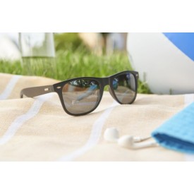 Jaxon zonnebril - ABS met bamboe pootjes - UV400 - in polyester hoes
