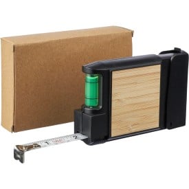 Jeff meetlint - ABS en bamboe - 3M - waterpas - 5 schroevendraaier bits