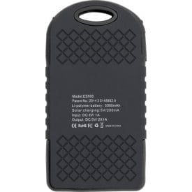 ABS powerbank op zonne-energie-Zwart