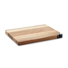 Acalim snijplank 24,5 x 17,5 cm - acacia hout - met messenslijper