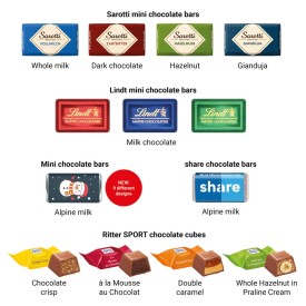 Adventskalender in busvorm - 24 merkchocolaatjes - rondom bedrukt