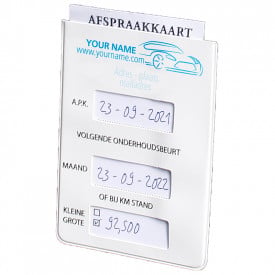 Afspraakkaarthoesje 3-vaks-Wit
