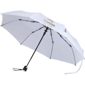 Agnes 21" opvouwbare paraplu met automatische opening van RPET-Wit