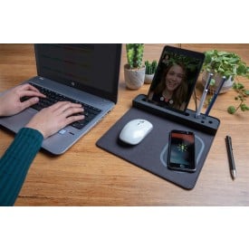 XD Xclusive Air muismat met 5W draadloze oplader USB - polyester - 27x25cm