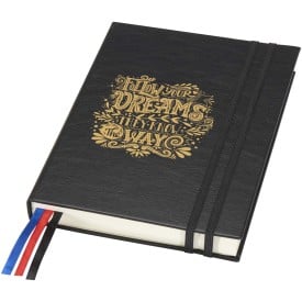 Alder notitieboek - A5 - gerecycled kunstleer - 192 vellen - elastieksluiting en leeslint