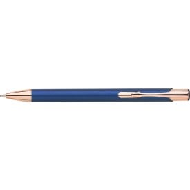 Alexander balpen - aluminium - blauwe inkt - roségouden details-Navy