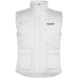 Almanzor multifunctionele werkbodywarmer met hoge kraag-Wit
