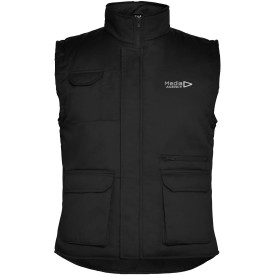 Almanzor multifunctionele werkbodywarmer met hoge kraag-Zwart