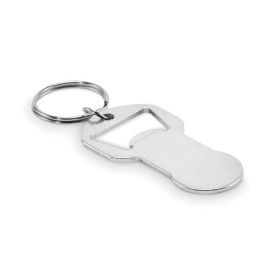 Alu sleutelhanger flesopener-Zilver