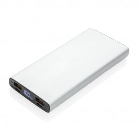 Aluminium 18W 10.000 mAh PD Powerbank-Zilver