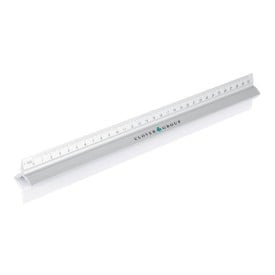 Driehoekige liniaal - aluminium - 30 cm - 5 schalen