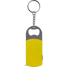 Sleutelhanger - ABS en aluminium - 8 cm - flesopener, LED lampje en meetlint