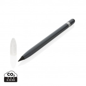Aluminium inktloze pen met gum-Grijs
