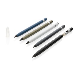 Stylus potlood - aluminium - met gum