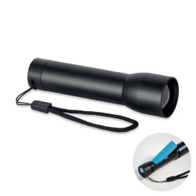 Aluminium oplaadbare zaklamp-Zwart